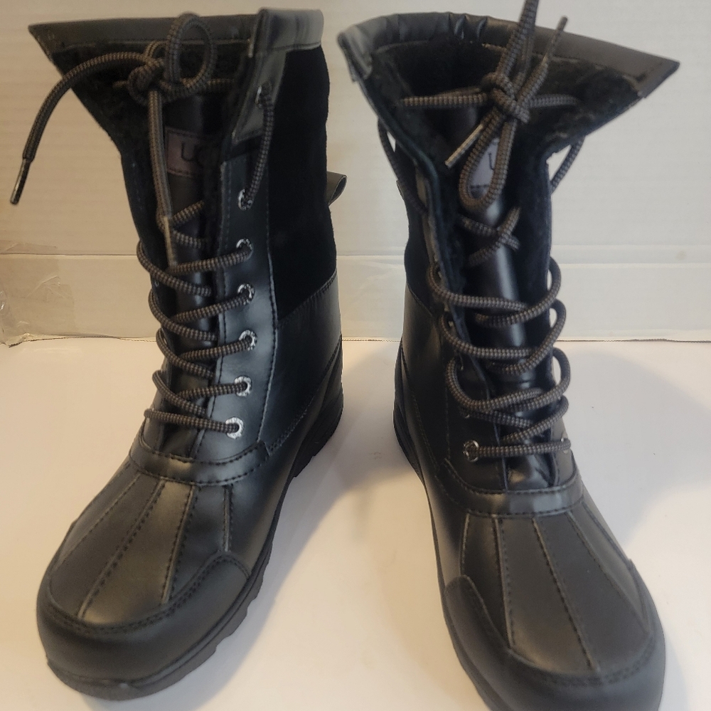 KIDS UGG BUTTE II CWR BLACK SUEDE WATERPROOF DUCK BOOT SZ6 - Picture 3 of 13